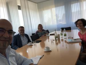 v.l. B&uuml;rgermeister Schejna, Dr. Stephan Wiegand, Regina H&uuml;ttig und Christine Fleiner