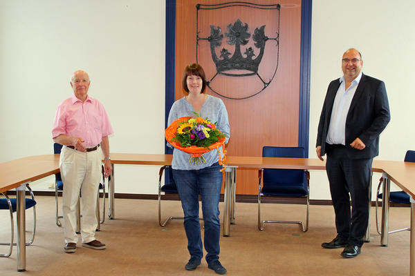 v.l. Walter Geppert, Christine Empter & Bürgermeister Klaus Schejna