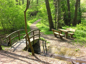 Waldrand Am Abenteuerspielplatz in Oberrodenbach von Helga Duda