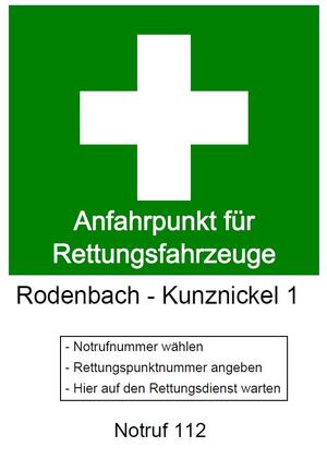 Wochenendhausgebiet Anfahrtspunkte f&uuml;r Rettungsfahrzeuge