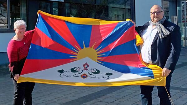 Die Flagge von Tibet