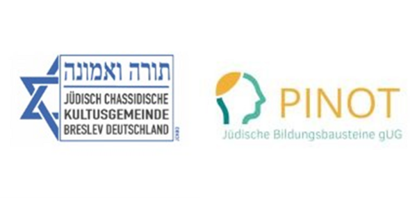 Logos J&uuml;disch Chassidische Kultusgemeinde Breslev Deutschland und PINOT J&uuml;dische Bidlungsbausteine gUG