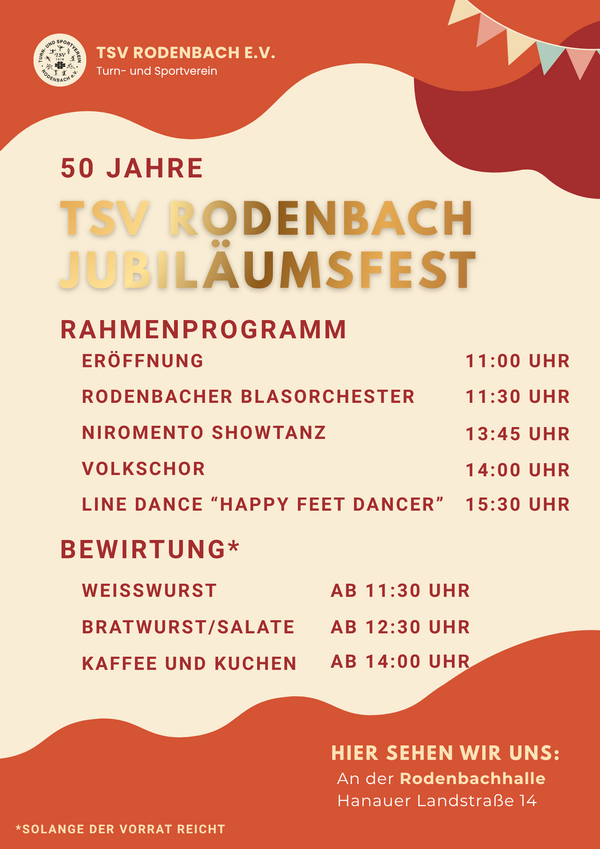 Flyer Jubil&auml;um TSV Programm