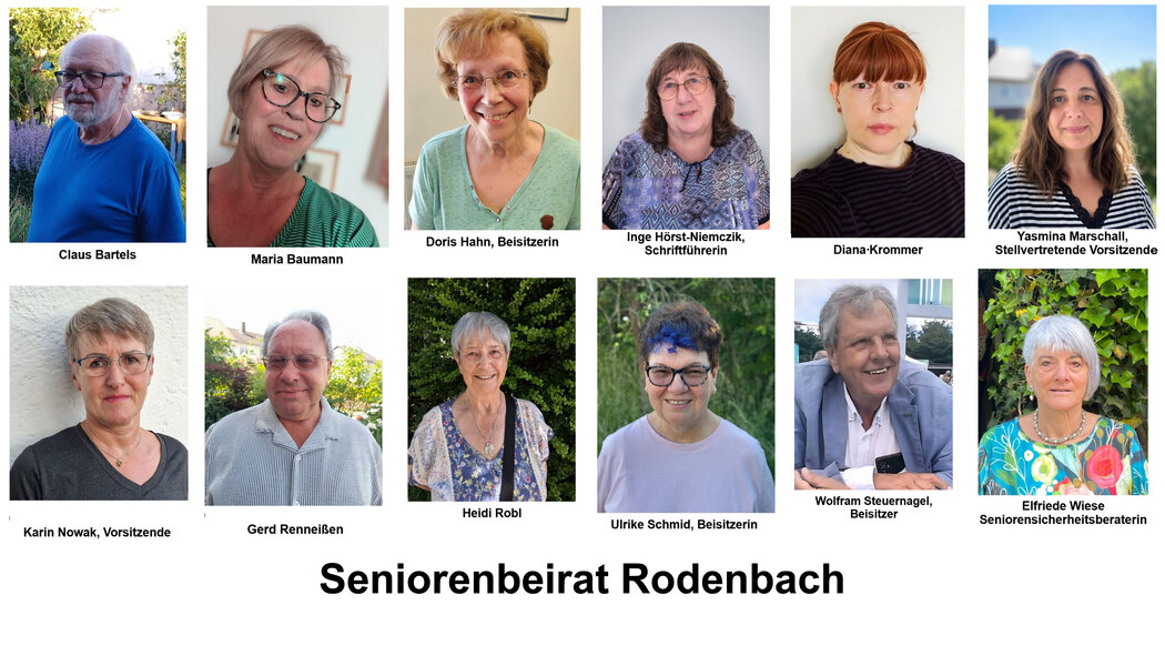 Seniorenbeiratsmitglieder und Beisitzer