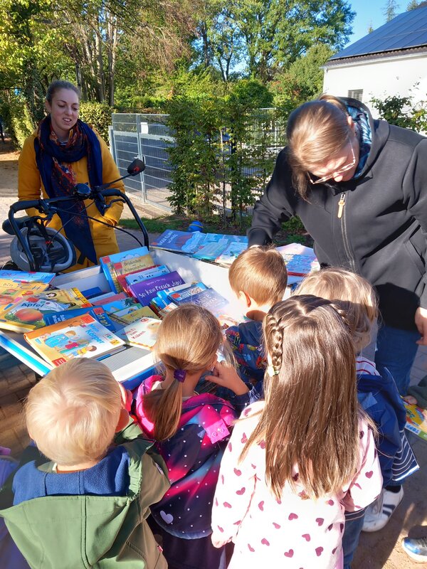 Bibliobike in der Kita Purzelbaum
